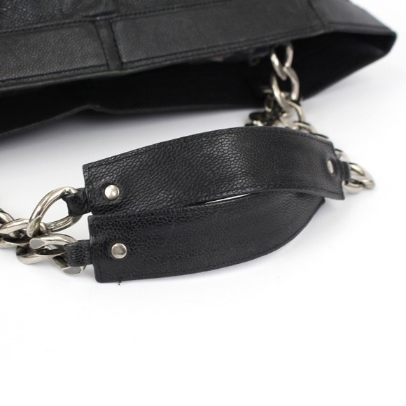Chanel Chain Shoulder Bag Black Caviar Skin Cocomark - Picture 4 of 5